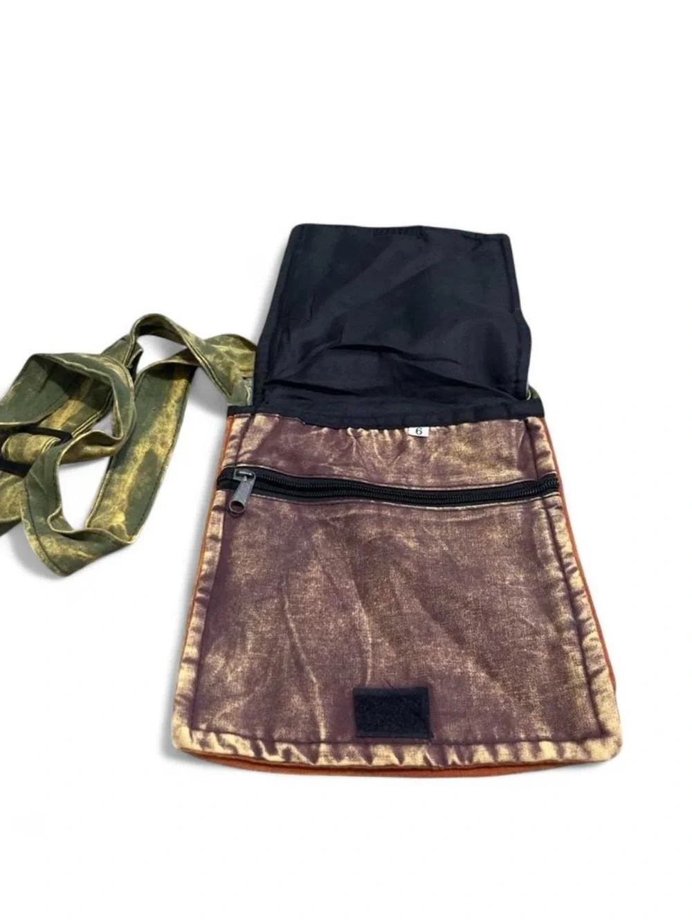 Handcrafted Multicolor Soft Fabric Crossbody Bag - Adjustable Strap
